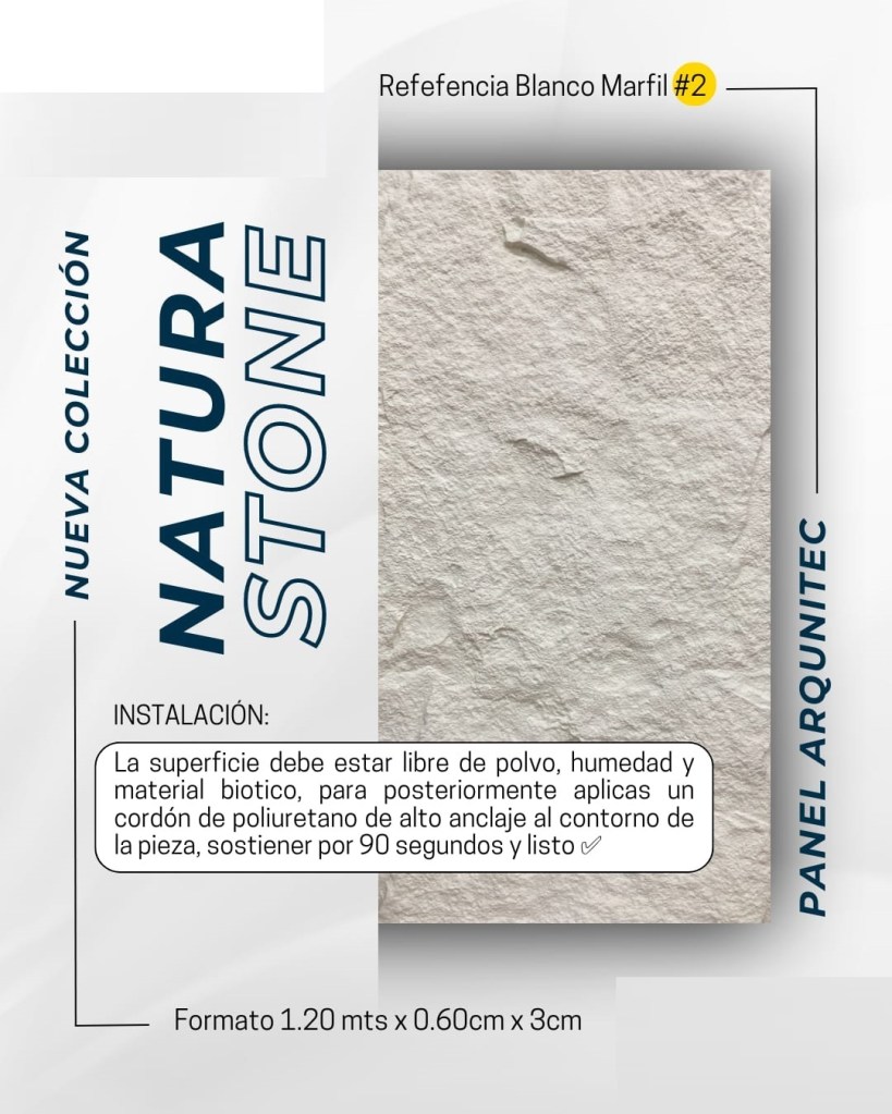 Panel Arquitectónico 
Forma de piedra
Unión de dos panel
Material plástico
Fácil de limpiar
Fácil de instalar 
Material no inflamable