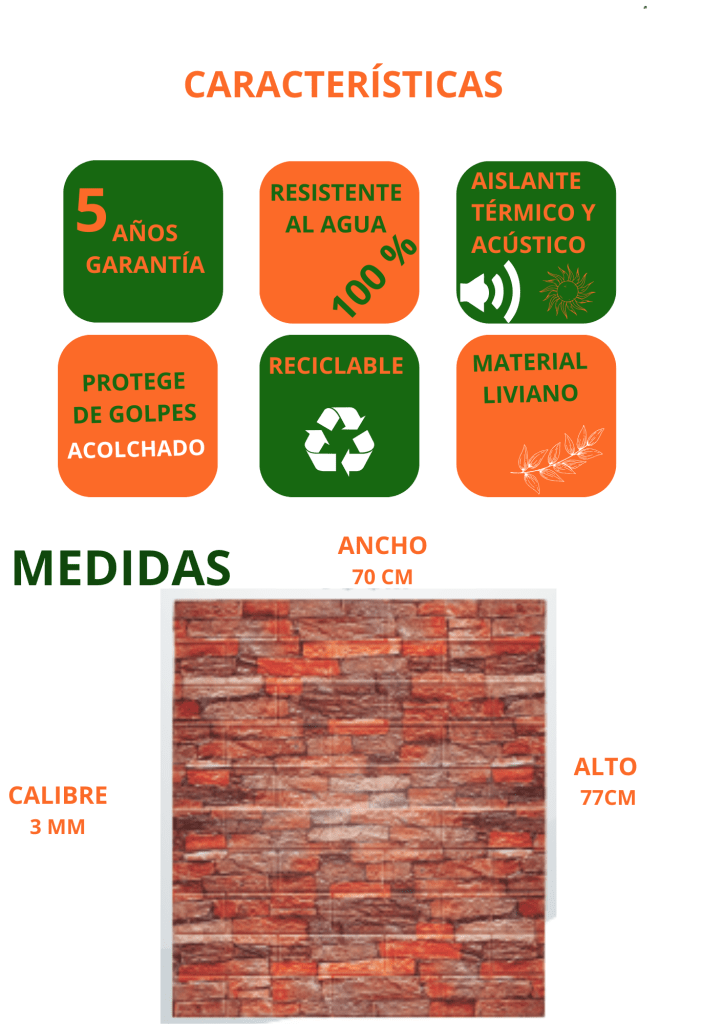 5 Años de Garantía
Resistente al Agua
Aislante Térmico
Aislante Acústico
Protege de Golpes
Es Acolchonado
Reciclable
Material Liviano
Perfecto para niños